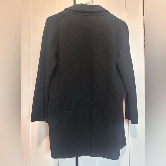 J. Crew Black Collared‎ Open Front Merino Wool Cardigan Sweater Blazer size XS - Picture 7 of 12